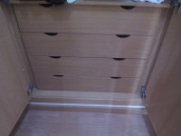 VENDIDAS-Cajoneras semiabiertas roble, a medida. Precio: 2 cajoneras 100€